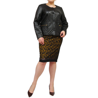 Женская куртка кожаная  PERSONA BY MARINA RINALDI , ВМВ/0059
